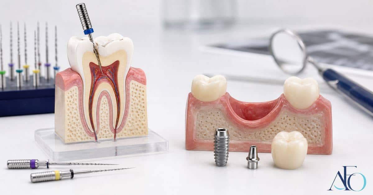 Dente salvo por canal e alternativa de extração em comparação clínica em Taboão da Serra