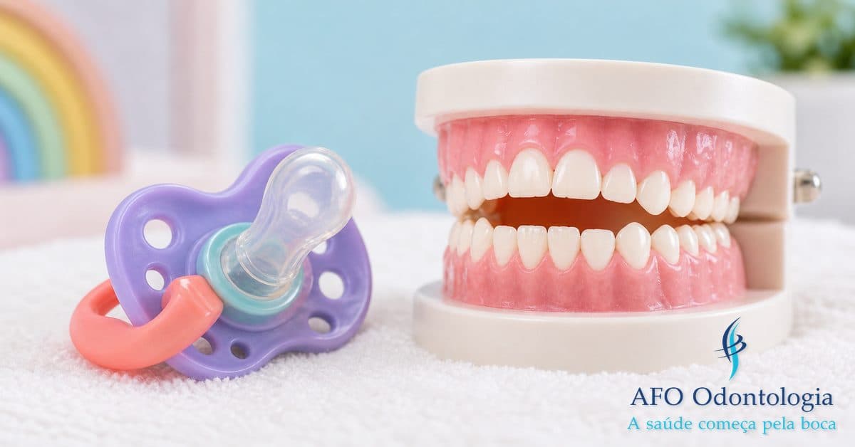 Chupeta e hábito de sucção — impacto nos dentes e ortodontia infantil, Taboão da Serra