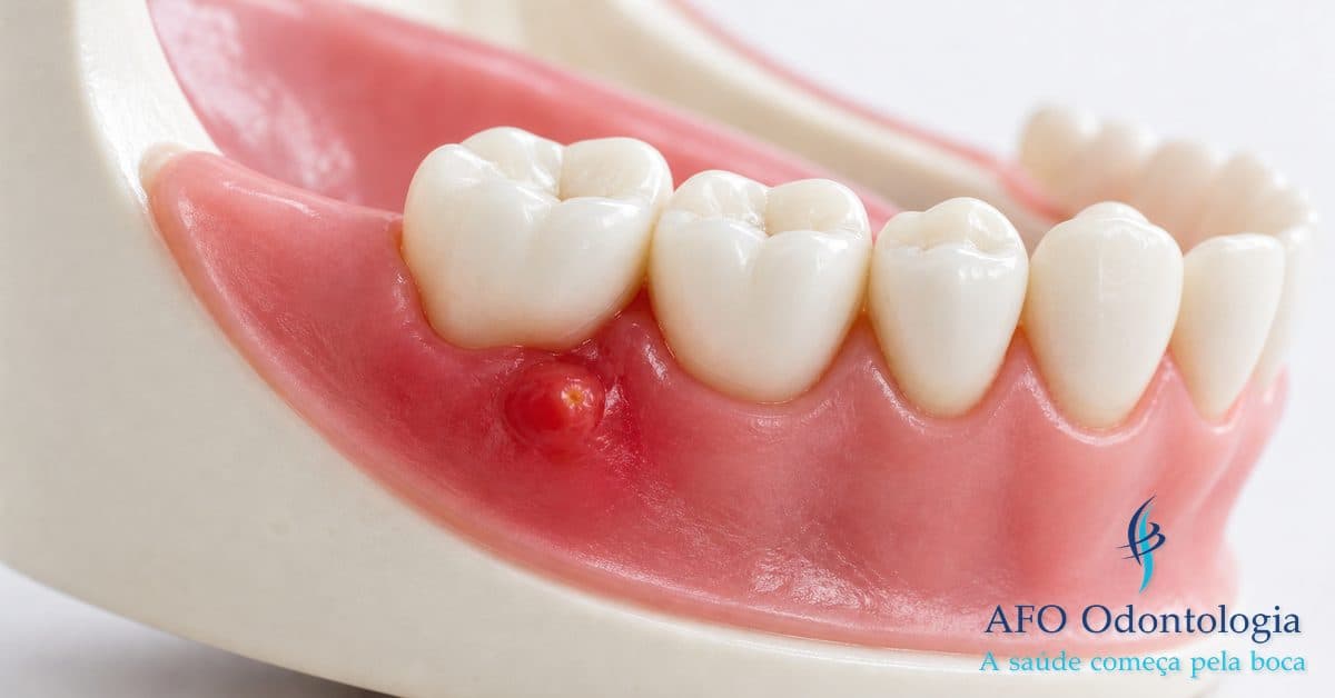 Abscesso dentário — infecção na gengiva requer tratamento urgente, Taboão da Serra