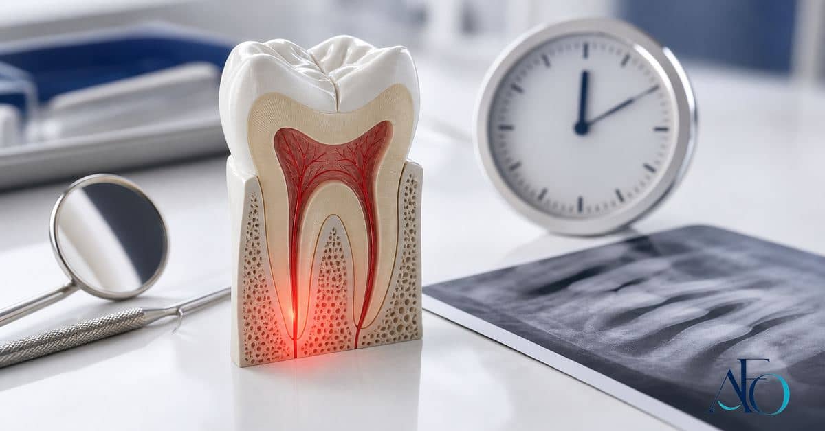 Pessoa com dor latejante no dente, indicando inflamação ou infecção odontológica em Taboão da Serra