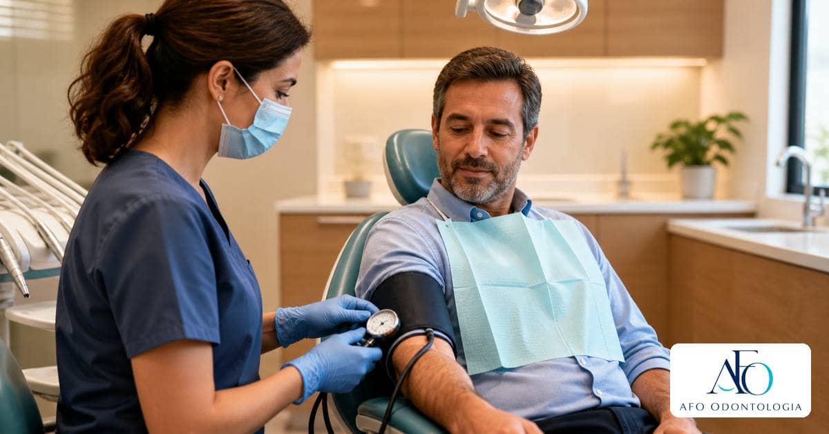 Afericao de pressao arterial antes de procedimento odontologico